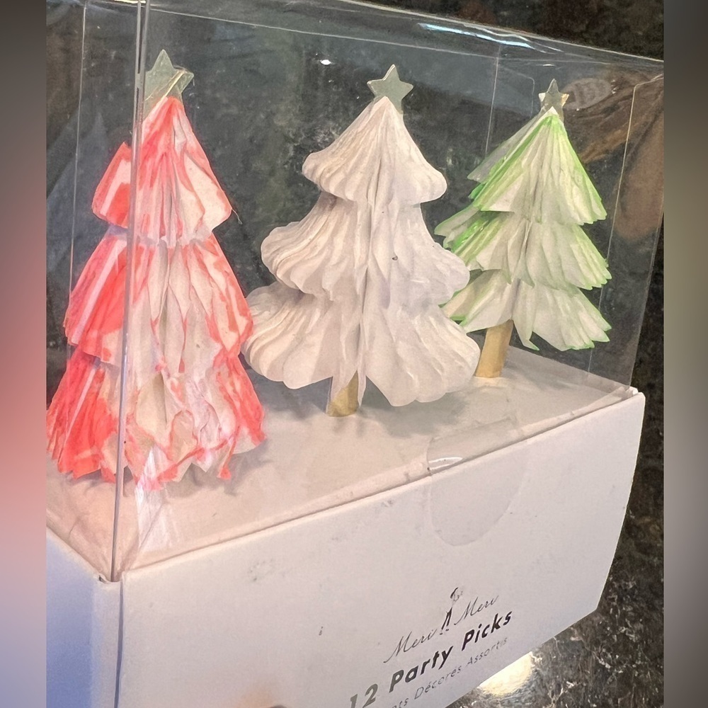 12 meri meri christmastree picks holiday party cupcake sweets bakery pinterest - Picture 2 of 2